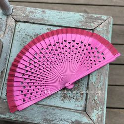 Anita wooden fan customization advertising fan folding fan dance fan styling fan summer women's fan love fan wooden fan Anita wooden fan customization advertising fan folding fan dance fan styling fan summer women's fan love fan wooden fan