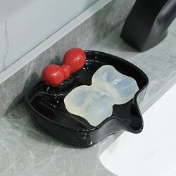 Storage sink bathroom high-looking soap box drain household creative soap box storage rack high-end soap dish Storage sink bathroom high-looking soap box drain household creative soap box storage rack high-end soap dish