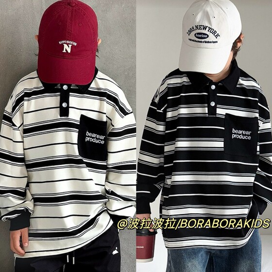 Spot special price physical store children's clothing, mid-autumn autumn boys and girls striped tops, sweatshirts, long-sleeved lapel polo shirts
Spot special price physical store children's clothing, mid-autumn autumn boys and girls striped tops, sweatshirts, long-sleeved lapel polo shirts