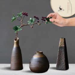 Zen-Inspired Small Vase Desktop Ornament Decoration Simple Dried Flower Arrangement Fake Flower Tea Table Dining Table Home Green Plant Vase Zen-Inspired Small Vase Desktop Ornament Decoration Simple Dried Flower Arrangement Fake Flower Tea Table Dining Table Home Green Plant Vase