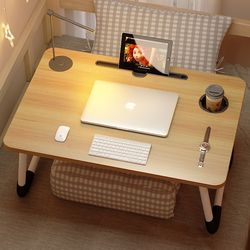 Bed desk foldable small table study laptop folding table lazy Q people's bay window study table Bed desk foldable small table study laptop folding table lazy Q people's bay window study table