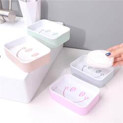 Cartoon smiling double-layer drain soap box European style large laundry soap box bathroom soap tray soap rack Cartoon smiling double-layer drain soap box European style large laundry soap box bathroom soap tray soap rack