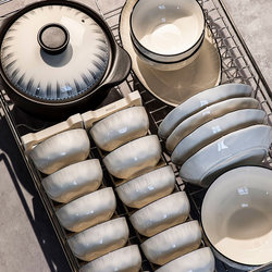 Underglaze Color Bowl and Plate Set for Home Use 2025 New Model for Moving into a New Home, Simple Bowl and Chopsticks, High-End Tableware Set, Bowls and Plates Underglaze Color Bowl and Plate Set for Home Use 2025 New Model for Moving into a New Home, Simple Bowl and Chopsticks, High-End Tableware Set, Bowls and Plates