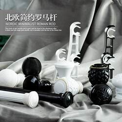 Thickened aluminum alloy curtain rod Roman rod single rod double rod curtain track curtain rod track bracket free accessories Thickened aluminum alloy curtain rod Roman rod single rod double rod curtain track curtain rod track bracket free accessories