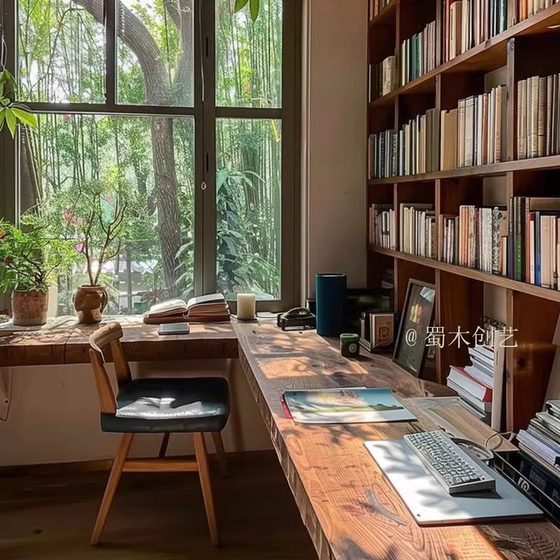 Desk bookshelf integrated tables, Shu wood, creative bookshelf custom corner desk cabinet solid wood learning desk desk desk desk Desk bookshelf integrated tables, Shu wood, creative bookshelf custom corner desk cabinet solid wood learning desk desk desk desk