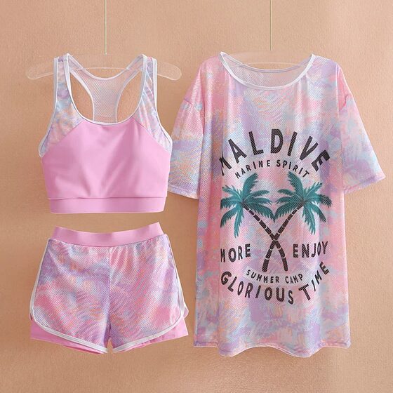 Girls split swimming e-suit three-piece suit medium big boy girl casual conservative swimsuit medium big boy 12-15 years old
Girls split swimming e-suit three-piece suit medium big boy girl casual conservative swimsuit medium big boy 12-15 years old