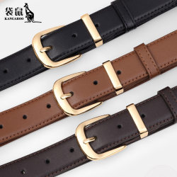 Kangaroo Leather Belt for Women, Genuine Leather Pin Buckle Belt, 2025 New Style, Denim Cowhide Belt, Fashionable, Retro, Casual Kangaroo Leather Belt for Women, Genuine Leather Pin Buckle Belt, 2025 New Style, Denim Cowhide Belt, Fashionable, Retro, Casual