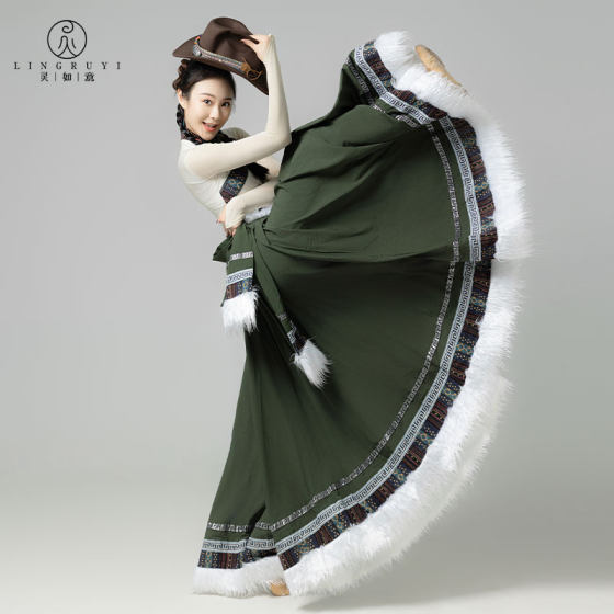 Tibetan dance and dance costume art exam ethnic minority performance costume adult art exam clothing practice clothes large skirt suit
Tibetan dance and dance costume art exam ethnic minority performance costume adult art exam clothing practice clothes large skirt suit