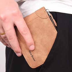 Men's wallet short youth zipper wallet Men's wallet short youth zipper wallet