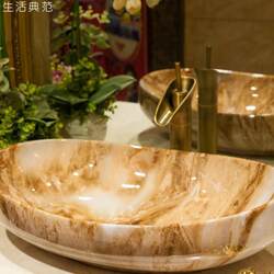 L! Large Pottery Countertop Washbasin Dayang Marble European Style Washbasin Sanitary Basin Porcelain Table Art See Details L! Large Pottery Countertop Washbasin Dayang Marble European Style Washbasin Sanitary Basin Porcelain Table Art See Details