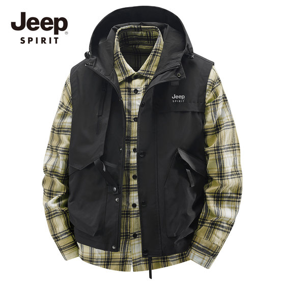JEEP SPIRIT Jeep Outdoor Casual Vest Men Loose Multi-Pocket Men's Hooded Horse Clip Photography Vest
JEEP SPIRIT Jeep Outdoor Casual Vest Men Loose Multi-Pocket Men's Hooded Horse Clip Photography Vest