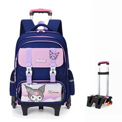 Children's trolley schoolbag for girls primary school students in grades 1, 2, 3 to 6 waterproof stair-climbing girls' trolley type large capacity Children's trolley schoolbag for girls primary school students in grades 1, 2, 3 to 6 waterproof stair-climbing girls' trolley type large capacity