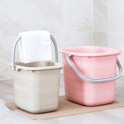 Plastic thickened rectangular F-shaped portable water storage bucket large bucket household mop bucket plastic bucket small square bucket laundry Plastic thickened rectangular F-shaped portable water storage bucket large bucket household mop bucket plastic bucket small square bucket laundry