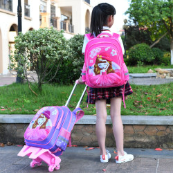 Trolley schoolbag primary school girls 1-2-3-6 grade large capacity children's six-wheel climbing stair pulling box 6-12 years old 8 Trolley schoolbag primary school girls 1-2-3-6 grade large capacity children's six-wheel climbing stair pulling box 6-12 years old 8
