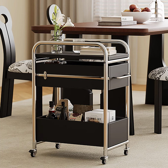 Medium style solid wood trolley new high-end home small apartment designer movable multi-layer storage rack
Medium style solid wood trolley new high-end home small apartment designer movable multi-layer storage rack