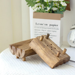 Thai solid wood soap box creative light luxury retro home bathroom sink drain soap rack soap box soap holder Thai solid wood soap box creative light luxury retro home bathroom sink drain soap rack soap box soap holder