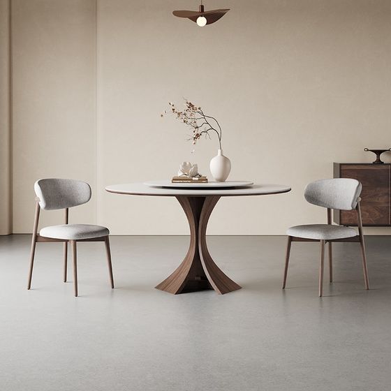 Pure white slate dining table round home small apartment designer 2025 new slim Italian solid wood slate round table 
Pure white slate dining table round home small apartment designer 2025 new slim Italian solid wood slate round table