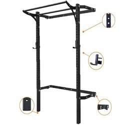 Wall squat rack multi-functional home and commercial fitness equipment half-frame folding barbell free bench press integrated rack Wall squat rack multi-functional home and commercial fitness equipment half-frame folding barbell free bench press integrated rack
