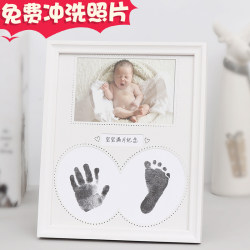 Baby hand and foot print souvenirs newborn hand print foot print photo frame baby hand and foot print full moon 100 days gift Baby hand and foot print souvenirs newborn hand print foot print photo frame baby hand and foot print full moon 100 days gift