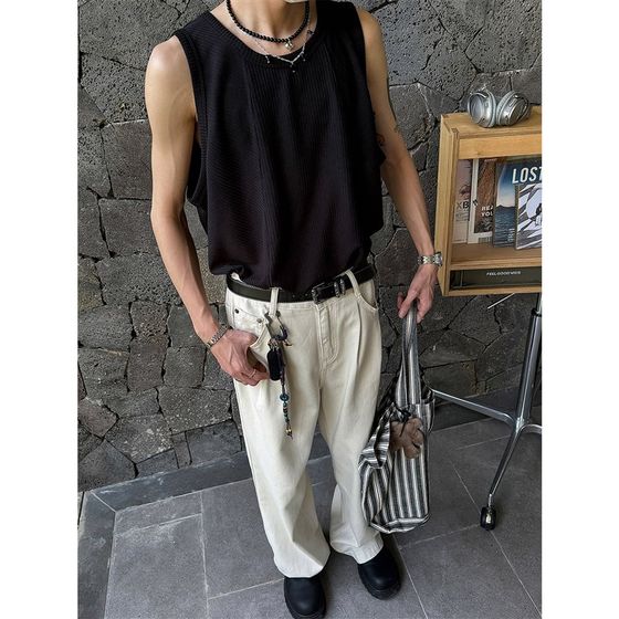 Freckles Men's new pits, splicing old man vest sleeveless T -shirt retro street with sweatwear tide couples
Freckles Men's new pits, splicing old man vest sleeveless T -shirt retro street with sweatwear tide couples