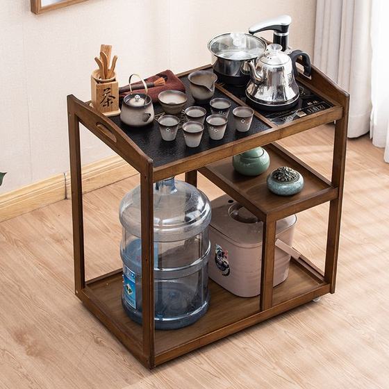 Mobile tea cart tea table Household living room Tea cabinet Multi -functional water integrated tea plate set modern minimalist tea set Mobile tea cart tea table Household living room Tea cabinet Multi -functional water integrated tea plate set modern minimalist tea set