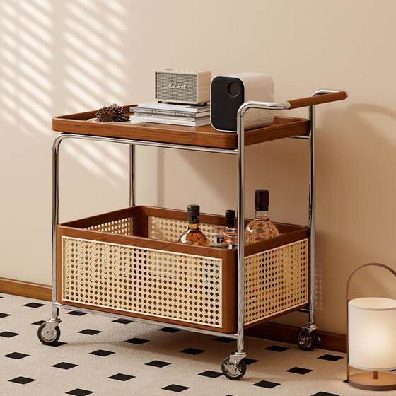 Q 4Q 4 solid wood movable side stainless steel storage medium-sized small cart living room storage rattan storage rack
Q 4Q 4 solid wood movable side stainless steel storage medium-sized small cart living room storage rattan storage rack