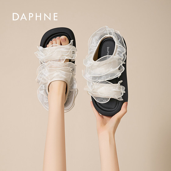 Daphne women's shoes, one-slippers, French thick sole, 2025 summer wear, versatile fairy style fashionable casual sandals Y Daphne women's shoes, one-slippers, French thick sole, 2025 summer wear, versatile fairy style fashionable casual sandals Y