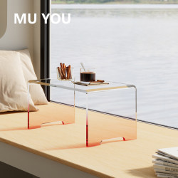 Acrylic gradient color bay window sill small table coffee table bedroom bed low table creative small apartment computer desk Acrylic gradient color bay window sill small table coffee table bedroom bed low table creative small apartment computer desk