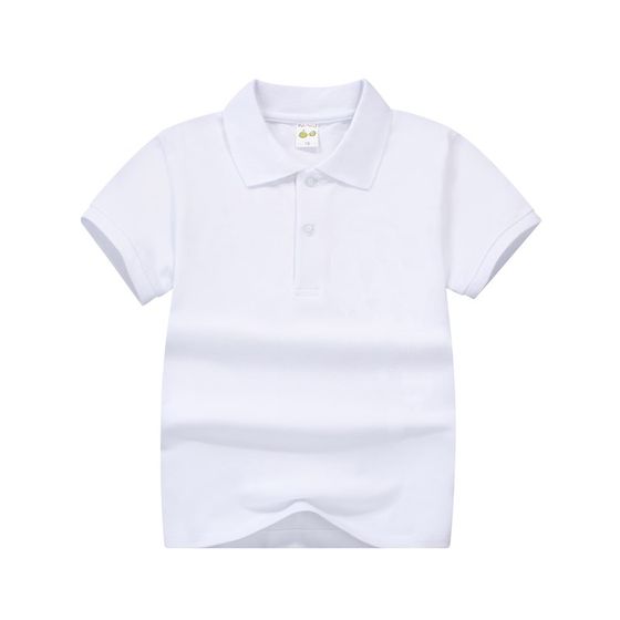 Children's short-sleeved T-shirt pure cotton white elementary school uniform class uniform Polo shirt boys and girls blue lapel base shirt
Children's short-sleeved T-shirt pure cotton white elementary school uniform class uniform Polo shirt boys and girls blue lapel base shirt