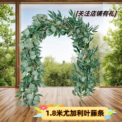 Factory Direct Sales Artificial Eucalyptus Garland with Willow Leaves 1.8 Meters Long Fake Green Vine Fake Plant Wedding Decoration Factory Direct Sales Artificial Eucalyptus Garland with Willow Leaves 1.8 Meters Long Fake Green Vine Fake Plant Wedding Decoration