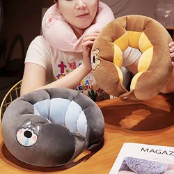 U-shaped pillow neck protection pillow car travel portable neck protection pillow scarf neck support pillow cervical vertebra U-shaped pillow neck protection pillow car travel portable neck protection pillow scarf neck support pillow cervical vertebra