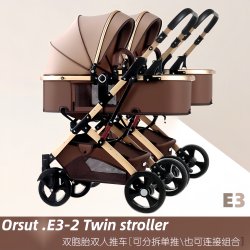 Twin stroller stroller can sit and recline double stroller Twin stroller stroller can sit and recline double stroller