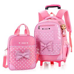Student female drag bag two wheels can climb stairs children's elementary school trolley school bag 1-3-5-6 grade 2 wheels waterproof Student female drag bag two wheels can climb stairs children's elementary school trolley school bag 1-3-5-6 grade 2 wheels waterproof