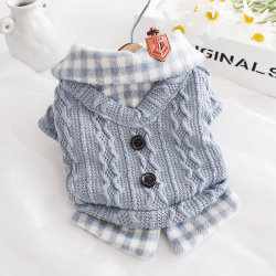 Pet small dog dog clothes cat autumn and winter clothes fake two pieces of clothing British short blue cat hairless cat clothes Pet small dog dog clothes cat autumn and winter clothes fake two pieces of clothing British short blue cat hairless cat clothes