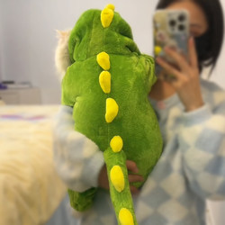 Cute Dinosaur Costume for Cats, Winter Warm Clothing for British Shorthair, Ragdoll, Bichon, Teddy Dogs, and Kittens, Four-Legged Outfit Cute Dinosaur Costume for Cats, Winter Warm Clothing for British Shorthair, Ragdoll, Bichon, Teddy Dogs, and Kittens, Four-Legged Outfit