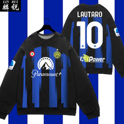 Inter Milan Jersey 23-24 Season Inter Milan Team Wear Crewneck Sweatshirt pullover Men's and Women's Fleece-lined Long sleeves Autumn Clothes Inter Milan Jersey 23-24 Season Inter Milan Team Wear Crewneck Sweatshirt pullover Men's and Women's Fleece-lined Long sleeves Autumn Clothes