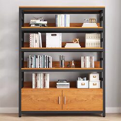 Bookshelf Floor Storage Cabinet Simple Steel-wood Shelf kids Storage Rack For Home Multi-layer Bookcase Wrought Iron Storage Rack Bookshelf Floor Storage Cabinet Simple Steel-wood Shelf kids Storage Rack For Home Multi-layer Bookcase Wrought Iron Storage Rack