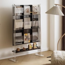 Acrylic Storage Rack Floor-Standing Bookshelf Reading Living Room Simple Display Rack Newspaper Storage Light Luxury Magazine Rack Cd Rack Acrylic Storage Rack Floor-Standing Bookshelf Reading Living Room Simple Display Rack Newspaper Storage Light Luxury Magazine Rack Cd Rack