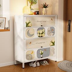 Steel Printed Shoe Cabinet with a Vintage Style for Home Entrance, Hallway Storage Cabinet, Wall-Mounted Integrated Storage Cabinet Steel Printed Shoe Cabinet with a Vintage Style for Home Entrance, Hallway Storage Cabinet, Wall-Mounted Integrated Storage Cabinet