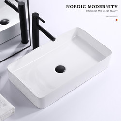 Kansen German Craft Countertop Basin Square Ceramic Wash Basin Single Basin Simple Art Modern Home Bathroom Kansen German Craft Countertop Basin Square Ceramic Wash Basin Single Basin Simple Art Modern Home Bathroom