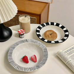 Hand-Painted Dessert Plate, Ceramic Dinner Plate, High-Value Internet-Famous Tableware, Cute Fruit Plate, Salad Plate, Breakfast Plate for Home Use Hand-Painted Dessert Plate, Ceramic Dinner Plate, High-Value Internet-Famous Tableware, Cute Fruit Plate, Salad Plate, Breakfast Plate for Home Use