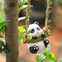 Creative Animal Cute Cartoon Panda Swing Ornament Courtyard Garden Climbing Ornament Railing Decoration Hanging Pendant Creative Animal Cute Cartoon Panda Swing Ornament Courtyard Garden Climbing Ornament Railing Decoration Hanging Pendant