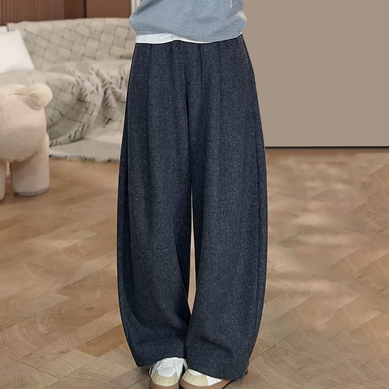 Ader dark gray plush wide-leg scimitar pants for women 2025 autumn and winter new elastic waist drawstring versatile pants
Ader dark gray plush wide-leg scimitar pants for women 2025 autumn and winter new elastic waist drawstring versatile pants
