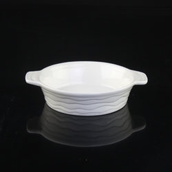 Ceramic round ovenware cheese baked rice tray Ceramic round ovenware cheese baked rice tray