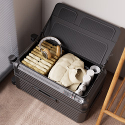 Side-Opening Suitcase, Large Capacity, Expandable, New Trolley Case, Women's Password Leather Suitcase, Travel Suitcase, Men's Sturdy and Durable Side-Opening Suitcase, Large Capacity, Expandable, New Trolley Case, Women's Password Leather Suitcase, Travel Suitcase, Men's Sturdy and Durable