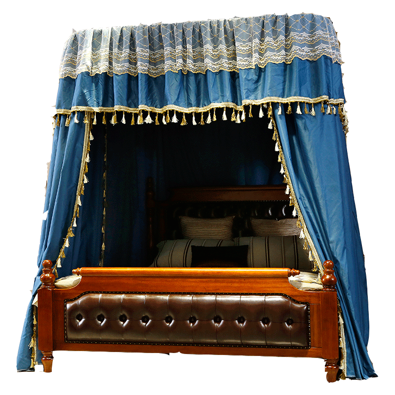 U-shaped guide rail thickened blackout cloth mosquito net, three door princess bed curtain, bed curtain, floor to ceiling household use, 1.8m2 meter household use model U-shaped guide rail thickened blackout cloth mosquito net, three door princess bed curtain, bed curtain, floor to ceiling household use, 1.8m2 meter household use model