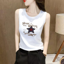 Women's 100% cotton tank top fashion suspender t-shirt Women's 100% cotton tank top fashion suspender t-shirt