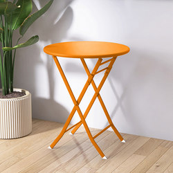 Milk Tea Shop Outdoor Folding Table, Trendy Balcony Small Table, Simple Home Dining Table, Wrought Iron Coffee Table, Fully Assembled Small Round Table Milk Tea Shop Outdoor Folding Table, Trendy Balcony Small Table, Simple Home Dining Table, Wrought Iron Coffee Table, Fully Assembled Small Round Table