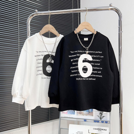 Boys long-sleeved T-shirt Spring and Autumn Middle-Autumn Large Children's Round Neck Base Shirt Korean Children's Fashion Top Boys Children's Clothes
Boys long-sleeved T-shirt Spring and Autumn Middle-Autumn Large Children's Round Neck Base Shirt Korean Children's Fashion Top Boys Children's Clothes