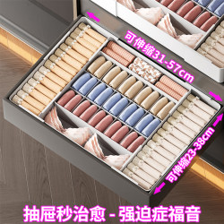 Sock Storage Box, Divided Organizer, Expandable Three-In-One Bra, Underwear, and Lingerie Storage Box, Home Wardrobe Organizer Sock Storage Box, Divided Organizer, Expandable Three-In-One Bra, Underwear, and Lingerie Storage Box, Home Wardrobe Organizer